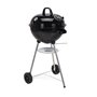 Roues de barbecue au charbon de bois Noir 47 x 90 cm Ronde