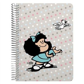 Cahier Mafalda Bird Multicouleur quarto 80 Volets