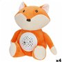 Peluche Projecteur LED Colorbaby Tissu Peluche Plastique 25 x 27 x 13 cm (4 Unités)