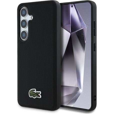 Coque Magnétique Samsung Galaxy S25+ Piqué Lacoste Noire Samsung
