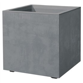 Pot de fleur Cube - DEROMA -  Millennium R - Ashgrey - A réserve d'eau - 25 cm