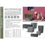 Jardiniere Muret - DEROMA - Millennium R - Anthracite - A réserve d'eau - 59 cm