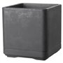 Pot de fleur Cube - DEROMA- Cosmo - Anthracite - A réserve d'eau - Roulettes - 38 cm
