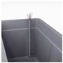 Pot de fleur Cube - DEROMA- Cosmo - Anthracite - A réserve d'eau - Roulettes - 38 cm
