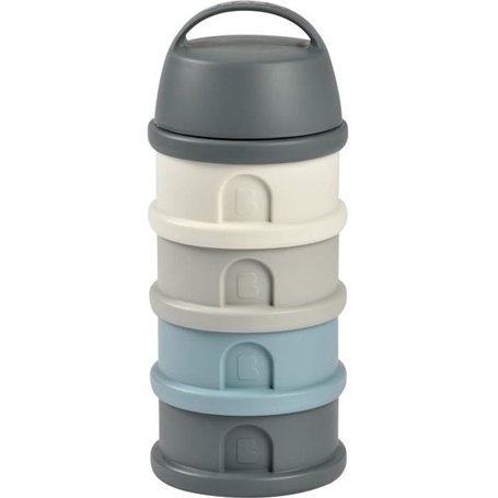 Boîte doseuse BEABA - 4 compartiments - mineral grey / blue