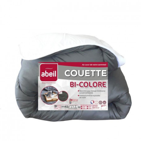 ABEIL Couette Bicolore - 140 x 200 cm - Blanc et gris 52,99 €