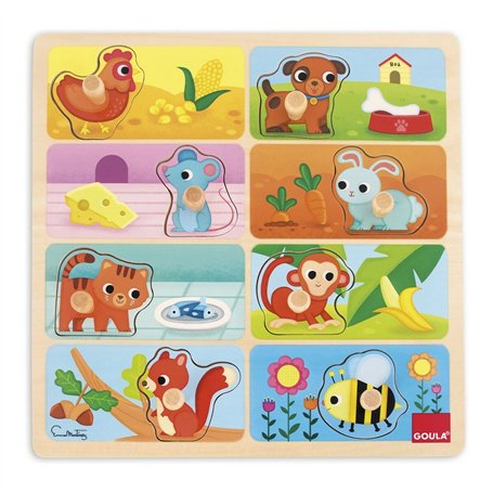 Puzzle enfant en bois Goula My Favourite Food Bois