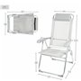 Chaise Pliante Aktive Inclinable Gris 44 x 55 x 101 cm