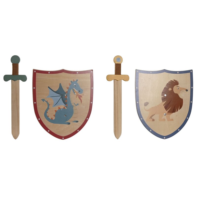 Epée Jouet Home ESPRIT 28 x 0,5 x 33,5 cm (2 Unités)