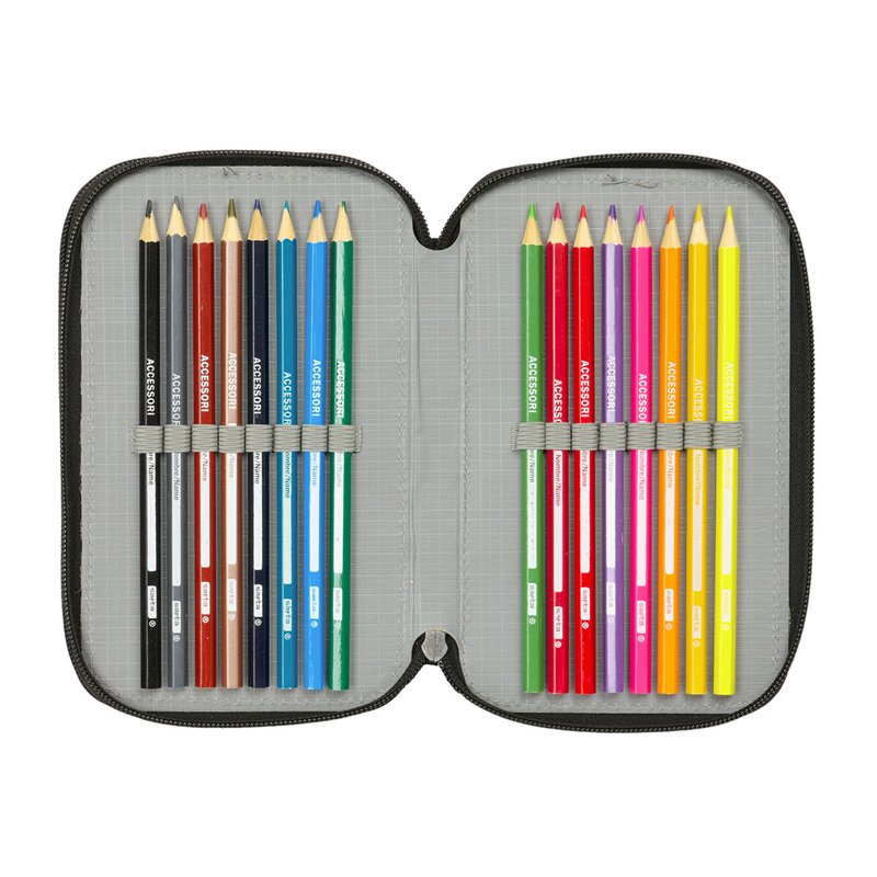 Image secondaire de Trousse Scolaire avec Accessoires Spider-Man Attack Noir 12,5 x 19,5 x 5,5 cm 37 Pièces