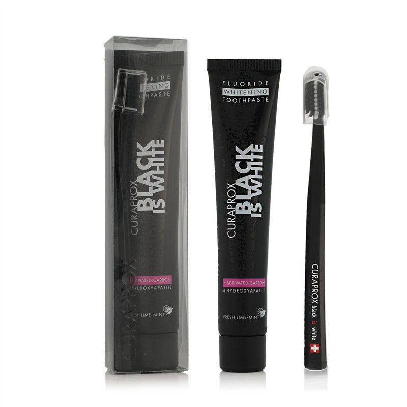 Image secondaire de Ensemble d'Hygiène Buccale Curaprox Black is White 2 Pièces