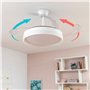 Ventilateur de Plafond avec Lumière LED et 4 Pales Rétractables Woteez InnovaGoods Bois 72 W Ø49-104 cm