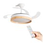 Ventilateur de Plafond avec Lumière LED et 4 Pales Rétractables Woteez InnovaGoods Bois 72 W Ø49-104 cm