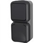 Double va et vient + Prise verticale - QUARX - Aqua Pro - Extérieure, verticale, IP55, 250V, 16A