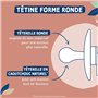 Sucette Dodie Gaia +0m Caoutchouc Ronde Rose - Lot de 2