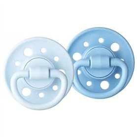 Sucette Dodie Gaia +0m Bord de Mer Lot de 2 - Sucette ronde - Caoutchouc naturel - Lent - Blanc