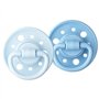 Sucette Dodie Gaia +0m Bord de Mer Lot de 2 - Sucette ronde - Caoutchouc naturel - Lent - Blanc