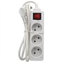 Bloc ménager - GAO - 3 prises 2P+T - Avec interrupteur, conforme NF