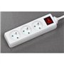 Bloc ménager - GAO - 3 prises 2P+T - Avec interrupteur, conforme NF