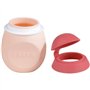 BEABA Gourde bébé/enfant en silicone, BabySqueez' 2 en 1, 2 embouts (1er et 2eme age), 180 ml, Rose