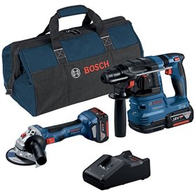 Pack marteau perforateur et meuleuse - Bosch - 0615A50037