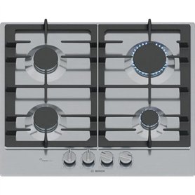 Table de cuisson a gaz - BOSCH Série 6 - 4 foyers - 52 x 58,2 x 4,5 cm - PCP6A5I90 - Inox