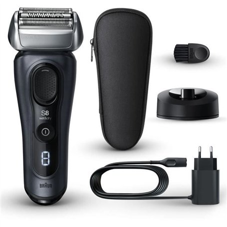 Rasoir - BRAUN - SERIES 8 8513s - 4 éléments rasage - Wet&Dry - 60 min - Noir