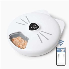 Fontaine a eau pour chat - CATIT - PIXI - 2,5L - Avec LED - Trois réglages de débit d'eau - Rose pale