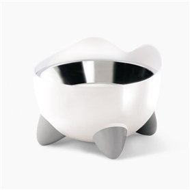 Gamelle pour chat - CATIT - PIXI - 200ml - Surélevée - Bols en acier inoxydable amovibles - Blanc