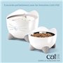 Gamelle pour chat - CATIT - PIXI - 200ml - Surélevée - Bols en acier inoxydable amovibles - Blanc