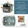 Cage de transport pour chat - CATIT - Cabrio - Multifonctionelle - Ouverture 360° - Bleu-gris