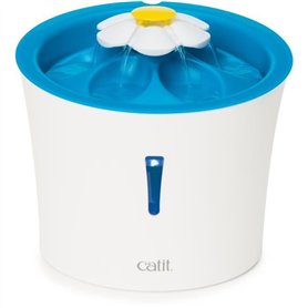 Fontaine a eau pour chat a fleur - CATIT - Flower - 3L -  Avec LED - Bleu