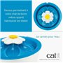 Fontaine a eau pour chat a fleur - CATIT - Flower - 3L -  Avec LED - Bleu