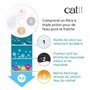Fontaine a eau pour chat a fleur - CATIT - Flower - 3L - Dessus en acier inoxydable -  Avec LED - Blanc