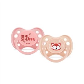 Duo sucettes anatomiques - DODIE - EDL A103 - +6 mois - Panda roux