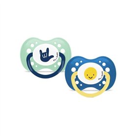 2 Sucettes anatomiques - DODIE - A109 EDL - +18 mois - Mathilde Cabanas Bleu