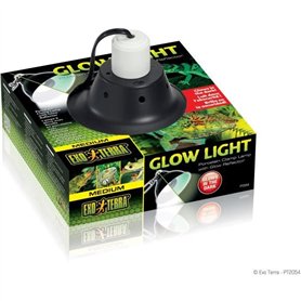 Lampe d'éclairage pour terrarium - EXO TERRA - Glow Light M - Pince avec douille porcelaine - Réflecteur lumineux - Jour/nuit - 