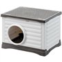 Niche - FERPLAST - PETVILLA 60 - 54 x 43 x 38,5 cm -  Blanc / Gris