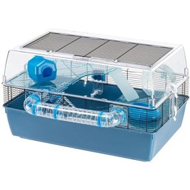 Cage - FERPLAST - DUNA FUN LARGE - 3 étages - 71,5 x 46 x 41 cm - Bleu