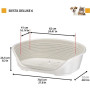 Corbeille - FERPLAST - SIESTA DELUXE 6 - Gris clair