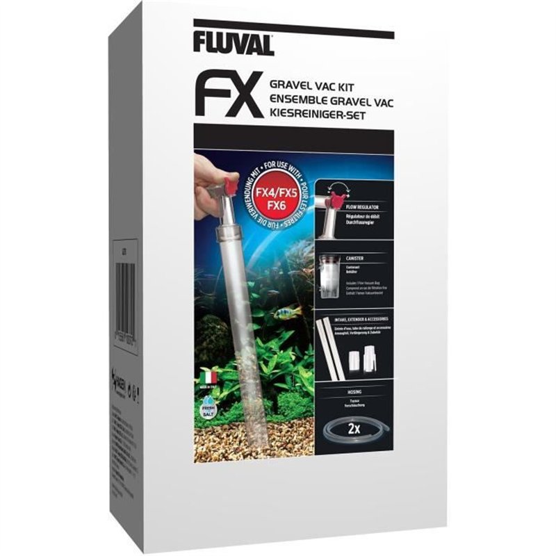Kit de nettoyage de gravier d'aquarium - FLUVAL - FX - Compatible filtres extérieurs FX4 et FX6 (2eme génération)