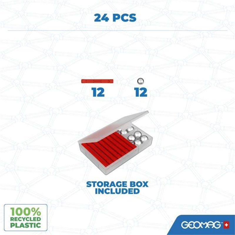 Image secondaire de Jeu de construction magnétique - GEOMAG - Classic Recycled Magnetic Geometry 24 pieces - Géométrie - 3D - Éducatif