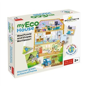 Jeux éducatifs - GEOMAG - My Eco House - Méthode Montessori - Construction maison - Sensibilisation a l'environnement
