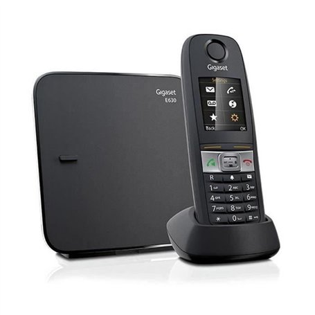 Téléphone Fixe Gigaset E630 Noir - Résistant aux chocs, a l'eau et a la poussiere - Mains libres - ID d'appelant