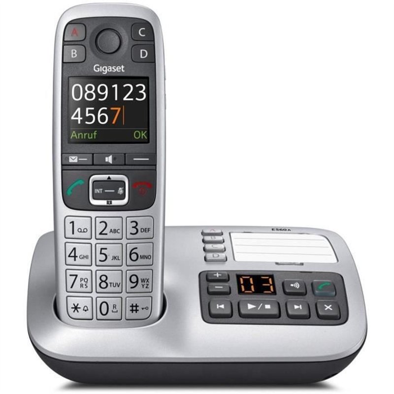 Image secondaire de Gigaset Téléphone sans fil DECT noir/argent avec répondeur - e560a