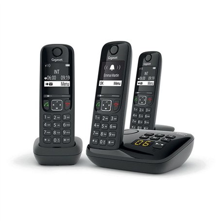 GIGASET Téléphone Fixe AS690 A Trio Noir
