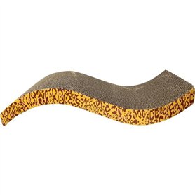 Griffoir pour chat - CATIT - Avec herbe a chat - Forme ondulée - Motifs léopard