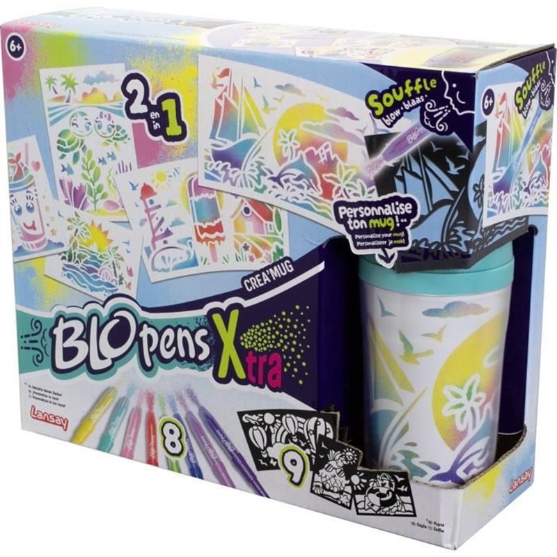 Blopens - LANSAY - Créa'mug - 9 pochoirs - 1 mug - Des 6 ans