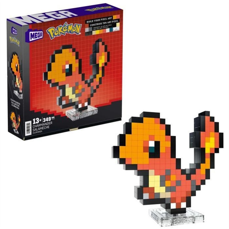 MEGA-Pokémon-Salamèche-Coffret de construction rétro 349 pièces - MEGA Pokémon - HTH76