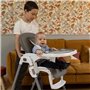 Chaise haute NANIA BIANCA - 6 mois a 36 mois - Dossier inclinable - Hauteur réglable - Pliage compacte - Gris
